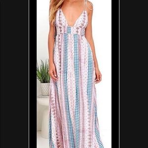 Lulus Patterned Maxi Dress